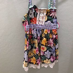 Matilda Jane Watercolor Floral Tunic Top Sz6